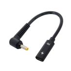 Cablecc Type C USB-C женский ввод,DC 4.0 * 1.7mm источник питания PD зарядка кабель, LAP верх 18-20V соглашение 
