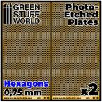  зеленый штат служащих world искусство гравировки сетка plate 0.75mm шестиугольник ( средний ) пластиковая модель для детали GSWD-10108