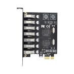 Xiwai 7 порт PCI-E - USB 3.0 HUB PCI Express повышение карта адаптор 5Gbps материнская плата для 