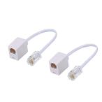 RJ45-RJ11変換アダプタ RJ45‐RJ11変換コネクタ イーサネットアダプター RJ45 8P8C オス to RJ11 6P4Cメス M/F