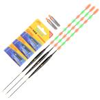 KINGKOO（夜色）釣り浮き 電気ウキ 夜釣り へら浮き 釣りブイ ヘラウキ全長39.5ｃｍ〜40.5ｃｍ 3本 9点灯！ 電子ウキ 電気浮き ナイ