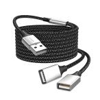 MOGOOD USB ответвление удлинение кабель 2m USB-A 1 мужской 2 женский нейлон плетеный высокая скорость данные . отправка 