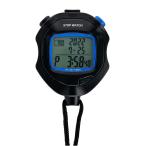 CREPHA(kre мех ) секундомер часы c функцией сигнализация подсчет down таймер LAP время split время измерение с ремешком . чёрный 