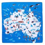 [chiztabi] носовой платок женский принт носовой платок 44501001 44501011A бежевый [ Австралия ] примерно ширина 58cm× длина 58cm