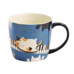  керамика индиго красочный кошка кошка 3 родственная кружка Piano размер : примерно φ8.6 H8.1 23235