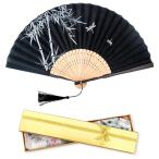 [boshiho] fan lady's men's high class Japanese style silk fan flower fire convention festival kimono small articles on goods fan sack gift box attaching .... bamboo 