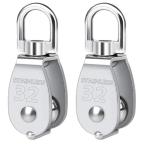 PLEAVIT подъёмный блок маленький размер Mini шкив SUS304 нержавеющая сталь трос climbing груз перевозка вертлюг тип (M32 2 шт )