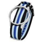 Yahoo! Yahoo!ショッピング(ヤフー ショッピング)ZEROO ゼロ 交換用ナイロンベルト NYLON BELT ブルー シルバー 男女兼用 ケース幅:41mm 品番:NS02