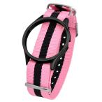 Yahoo! Yahoo!ショッピング(ヤフー ショッピング)ZEROO ゼロ 交換用ナイロンベルト NYLON BELT ピンク ブラック 男女兼用 ケース幅:41mm 品番:NS04
