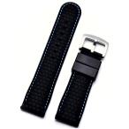 腕時計 交換用ベルト ラバーバンド 社外品 For Timex タイメックス、PANERAI パネライ 幅24ｍｍ RSB075