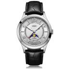 腕時計 メンズ 40代 ムーンフェイズ サファイアガラス 電池式クォーツ ケース幅:38mm 日本  ...