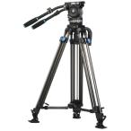 SIRUI SQ100+VHS18 クイックシリーズ ビデオ三脚セット カーボン脚 100mmハーフボウル 油圧式雲台VHS18付き 耐荷重25kg ブラック _6952060075808