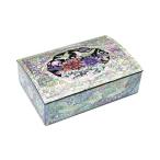  перламутр ... маленькая птица цветок Корея традиция прикладное искусство художественное изделие высококлассный ювелирные изделия кейс 4 квадратная форма чёрный A01-bird-blk