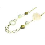 Yahoo! Yahoo!ショッピング(ヤフー ショッピング)バラモチーフ　春夏ロングネックレス　ベージュ　ざっくり　ch10-3bej プレゼント