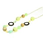 Yahoo! Yahoo!ショッピング(ヤフー ショッピング)ウッド　春夏　じゃらロングネックレス 自然派グリーン　ch10-6grn プレゼント