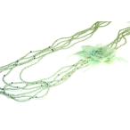 Yahoo! Yahoo!ショッピング(ヤフー ショッピング)ネックレス ロングネックレス コサージュ付き 春夏 ミントグリーン プレゼント