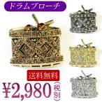 ブローチ ドラム 音楽系アクセサリー スワロフスキー プレゼント