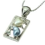 Yahoo! Yahoo!ショッピング(ヤフー ショッピング)プチネックレス　淡水真珠　スクウェア　トップ　カラー プレゼント