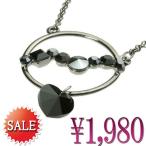 Yahoo! Yahoo!ショッピング(ヤフー ショッピング)プチネックレス　ハート　クリスタル　ブラック プレゼント