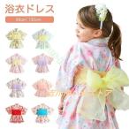 浴衣 子供 セパレート ワンピース 子ども服 ベビー服 キッズ 女の子 女児 幼稚園 小学生 子供浴衣 ゆかた 浴衣ドレス パジャマ おしゃれ 着物 8柄5サイズ