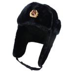 送料無料 耳当てつき ロシア軍 ソ連軍 ウシャンカ 帽子 メンズ 防寒帽 ファー　プレゼント　誕生日