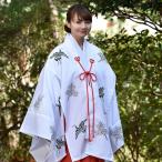 千早 装束 羽織 法衣 行衣 寺院 寺用 巫女 神職 レディース 女性 婦人 日本製 洗える Fサイズ [巫女 千早(松鶴)] 母の日 送料無料