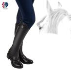 乗馬用 ハーフチャップス 合皮 人工皮革 乗馬用品 馬具 乗馬チャップス ゲートル プロテクター ガード 男女兼用 レディース メンズ ジュニア子供 脚絆