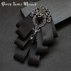  Gothic and Lolita world CE-AS032 брошь бабочка галстук чёрный цвет галстук лента bow Thai jabo мода готический Gothic and Lolita punk visual серия 