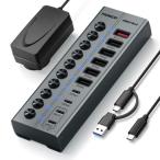FIDECO10ポート72W電源付きUSBハブBC1.2�