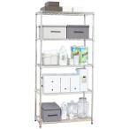 ドウシシャラックスチールラック棚5段収納幅85.5x奥行40.5x高さ174cm全体耐荷重325kg軽量スリムスチールシェルフキッチンラック