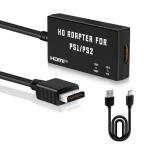 McbazelPS1/PS2専用HDTVからHDMI変換コンバーターアスペクト比切り替えスイッチ内蔵4:3から16:9変換可能HDMI変換接続コンバータ