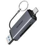 BENFEISDカードリーダーUSB-C対応デュアルスロット(SD/MicroSD/TFカード)iPhone15Pro/Max・MacBookPro/Air2023・iPadPro・iMac