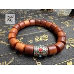 天然美しい景泰藍桶形崖柏木　ブレスレット