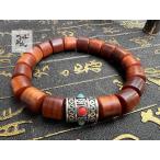 天然美しい景泰藍桶形崖柏木　ブレスレット