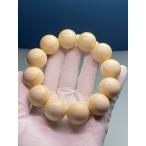 ショッピングマンモス 天然マンモス牙美しい手作り彫刻 皮付き丸珠 ブレスレット