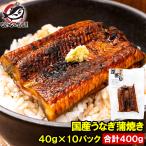 うなぎ蒲焼き カットうなぎ 国産うなぎ 40g×10パック 合計400g 食べきりサイズ 柔らかうなぎを丁寧に焼き上げました。深蒸し 土用の丑の日 ウナギ 鰻