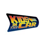KIDS IN CAR ステッカー バックトゥザフューチャー風 子どもが乗ってます キッズインカー 車 シール 映画 パロディ