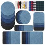 RuiChy 35 шт Denim patch, красочный разнообразные размер внутри сторона . наружный железный on patch, джинсы patch одежда ремонт patch комплект patch Denim ремонт 