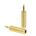  конверсионный адаптор Mini штекер 3.5mm * стерео стандарт штекер 6.35mm конверсионный адаптор (1)
