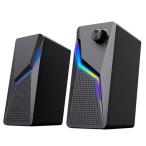  динамик PC динамик ge-ming динамик RGB оборудование орнамент освещение проводной 3.5mm аудио кабель *USB подача тока кабель приложен, персональный компьютер, телевизор, планшет, Smart fo