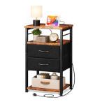 ANDWINT прикроватный стол боковой стол ночной столик розетка имеется 40*30*70cm выдвижной ящик имеется место хранения имеется сборка простой compact 