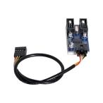 Cablecc материнская плата 9 булавка USB 2.0 заголовок 1~2 женский удлинение кабель HUB коннектор адаптор порт мульти- плоскогубцы 