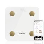 MIRROR FIT. スマート 体組成計 白 体重計 スマホ連動 ヘルスメーター 最大22項目測定