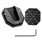 FineGood мотоцикл универсальный боковая стойка plate plate декоративные элементы сплав производства универсальный боковая стойка детали ( черный )
