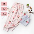 Yahoo! Yahoo!ショッピング(ヤフー ショッピング)ルームウェア レディース ルームパンツ ロングパンツ 長ズボン 部屋着 部屋着 ナイトウェア お家時間 イチゴ柄 青 白 ピンク ゴ