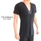 社交ダンス衣装 半袖 夏 Vネック 5分袖 競技用 メンズ