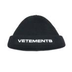 未使用 ヴェトモン VETEMENTS 22AW Logo Beanie 帽子 キャップ ビーニー ニット帽 UA53CA500B ブラック