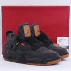 25.5cm NIKE × LEVI'S Air Jordan 4 Black Denim A02571-001 ナイキ リーバイス エアジョーダン4 スニーカー ブラック デニム