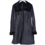 TENAX мутоновое пальто размер 40 черный 440119tenaks кожа coat