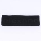 ALEXANDER WANG Logo ребра вязаный лента для волос черный Alexander one head hair band